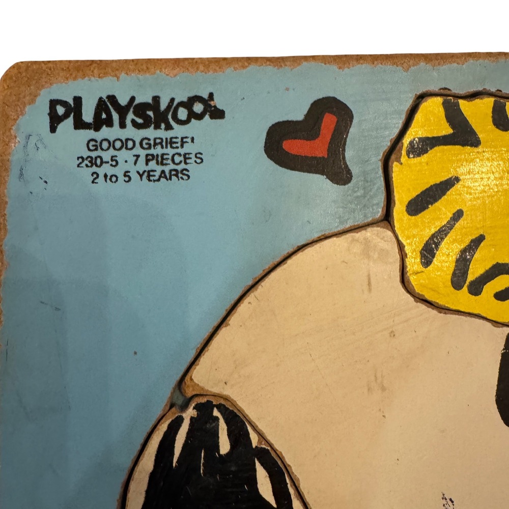Playskool‎ Snoopy Woodstock Good Grief 7 Piece Wooden Puzzle 1958 1965 - Picture 4 of 6